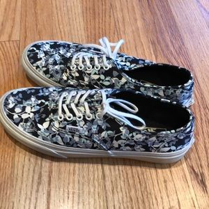Blue floral vans